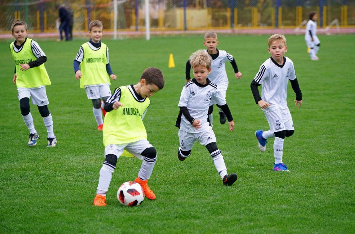 Kids soccer training